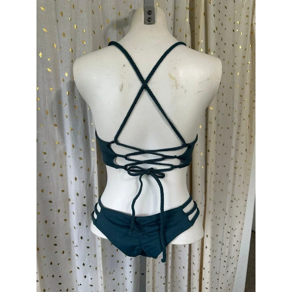 Midori Bikinis Hawaiian Inspired Tropical UPF 50+ OEKO-TEX Certified Kini Set S